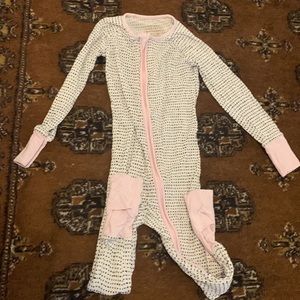 Little Sleepies Polka Dot Pink Trim Zippy! 18-24 Months